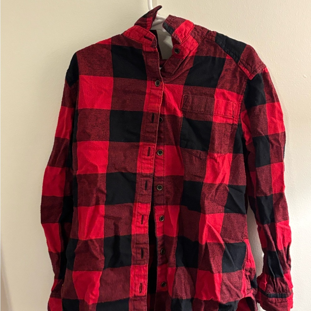 SO Red and Black Plaid Shirt
